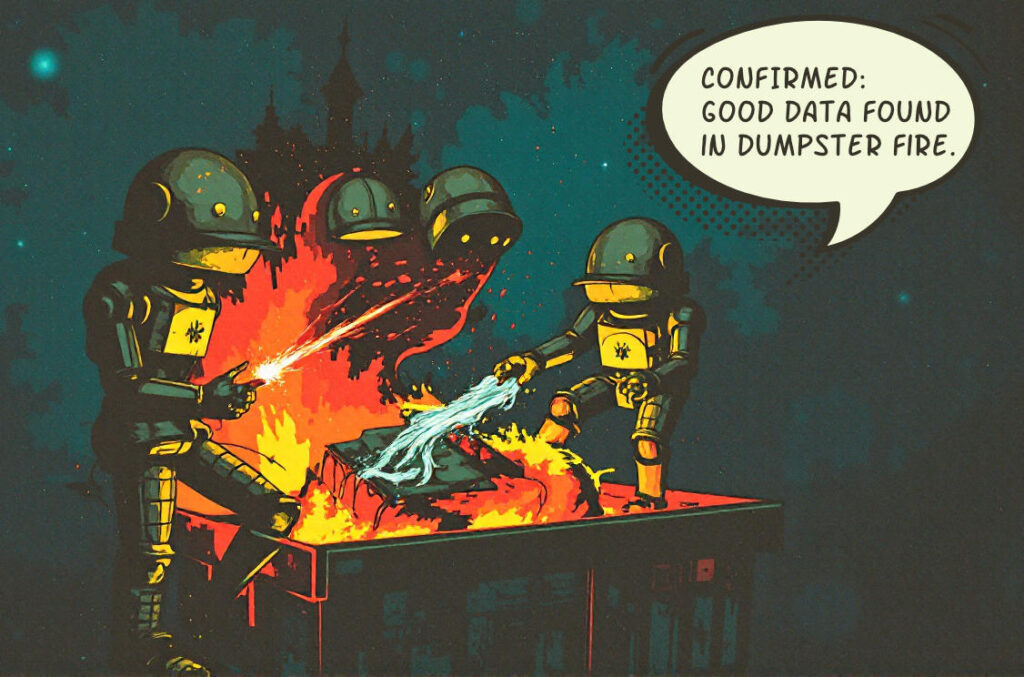 Agentic AI finding good data in dumpster fire